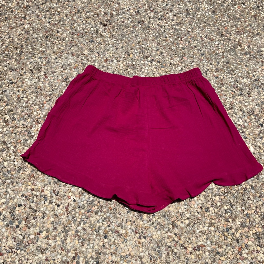 Sunkissed Daze Shorts, Maroon, size 1X